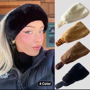 Elegant Brown Faux Fur Headband #1070-296